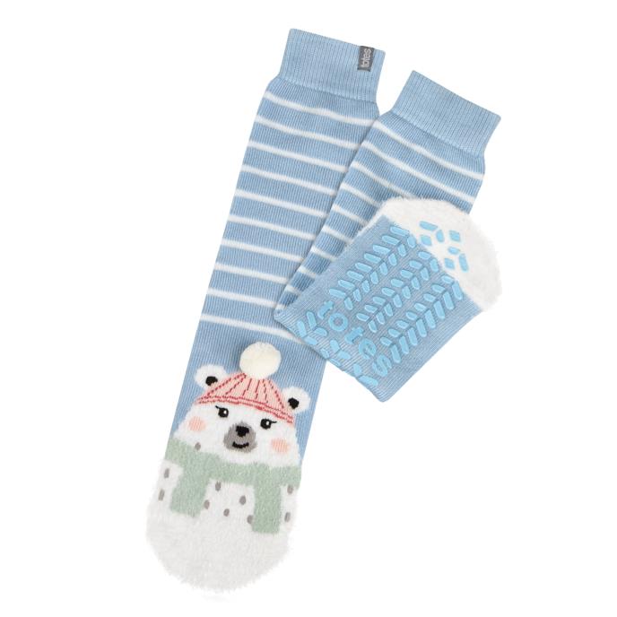 totes toasties® Ladies Single Original Slipper Socks Polar Bear Extra Image 2